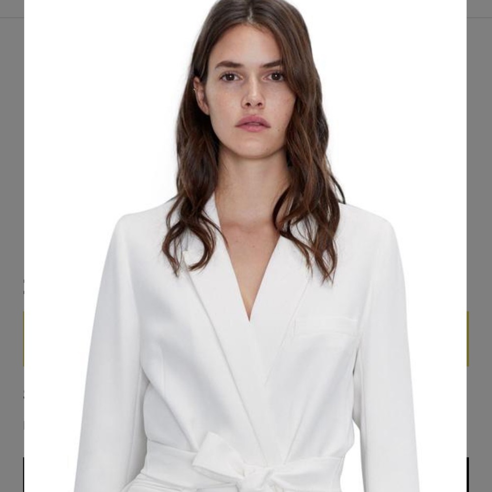 Double breasted long jacket with belt